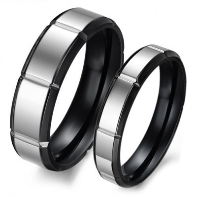 Парные кольца для влюбленных dao_080 из ювелирной стали 316L